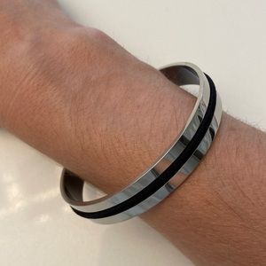 Silver hair tie bracelet
